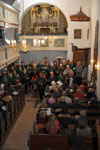 Der neue Orgelprospekt beim Adventskonzert 2009 - Klicken für größere Ansicht